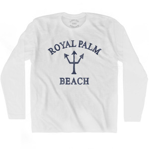 Florida Royal Palm Beach Trident Adult Cotton Long Sleeve T-Shirt by Ultras